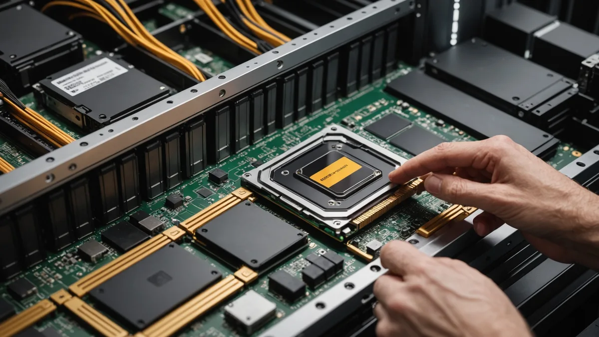 Diagram showing photonic accelerator integration into a GPU server node via PCIe
